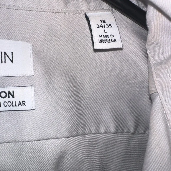 Calvin Klein Silver Dress Shirt - Picture 3 of 4